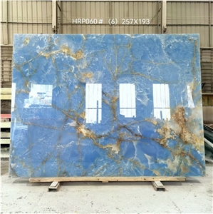 New Arrival Blue Onyx Slab For Wall Background