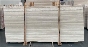 New Arrival White Wooden Marble Slab&Tiles For Hotel Project