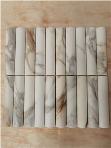 New Pattern Carrara Bianco Marble Mosaic Tiles