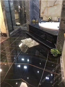 Noir Aziza Marble Slab&Tiles For Hotel Project
