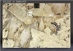 Quartzite Slab For TV Background Beautiful Color Stone