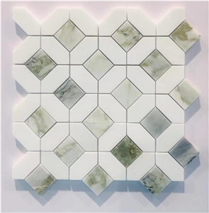 White Beauty Marble Mix Marble Mosaic For Project
