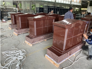 Hot Sales India Red Granite 4 Niche Columbarium For Cemetery