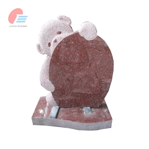 Ruby Red Granite Teddy Bear Child&Baby Memorial