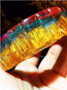 Flame Mountain Aurora Titanium Crystal Hand Chain