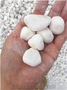 Snow White Tumbled Natural Pebble Stone