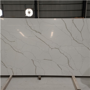 Artificial White Carrara Quartz Slab