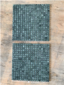 0.65" X 0.65" Green Marble Mosaic Sheet Wall