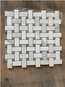 12" X 12" Natural Stone Basketweave Mosaic Wall & Floor Tile