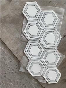 Bianco Marble Honeycomb Mosaic Wall Tile