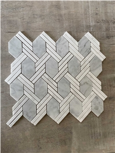 Carrara Marble Honeycomb Mosaic Wall & Floor Tile