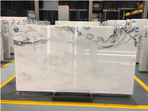 Dover White Marble- Bianco Picasso Marble Slabs