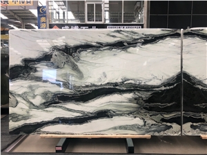 Panda White Marble Bookmatched Slabs For Wall&Tiles