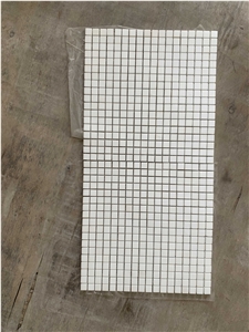 White Marble Grid Mosaic Wall & Floor Tile