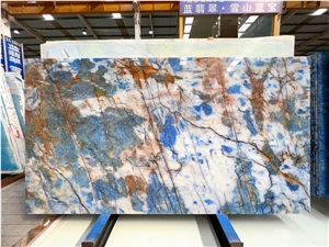 Blue Sodalite Granite Slab