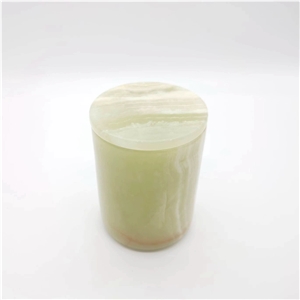 Green Onyx Candle Jar