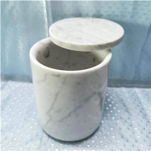 Marble Candle Jars With Lid