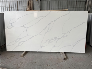 Artificial White Quartz Slabs Tiles 9162