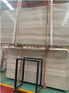 Chinese White Wood Marble White Perlino Marble Slabs