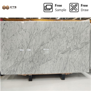 Natural Italy Bianco Slabs Carrara White Marble