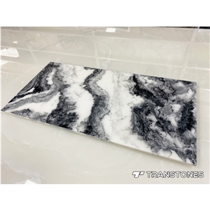 Black &White Alabaster Artificial Stone Wholesale Price Economic Stone