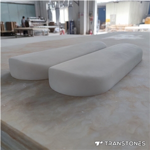 Curving Wall Lamp White Artificial Stone Customized Lighting