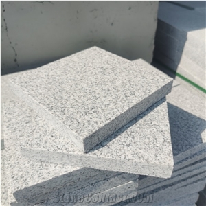 Cheap China White New G603 Granite Cut To Size Flamed Tiles