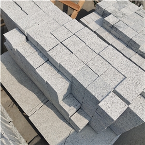 China White New G603 Flamed Granite  Cobble Pavers Stone
