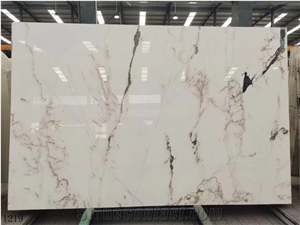 China Castro White Big Size Slabs Polished For Interior Use