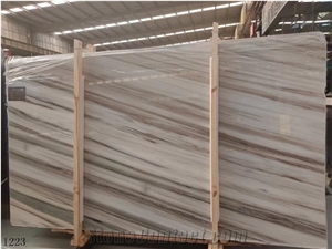 China Roman Impression Marble Wooden Brown Polished Slabs
