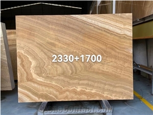 China Wood Grain Yellow Marble Polished For Interior Use