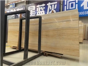 China Wood Grain Yellow Marble Polished For Interior Use