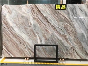 India Fantasy Brown Marble Polished Slabs For Living Room