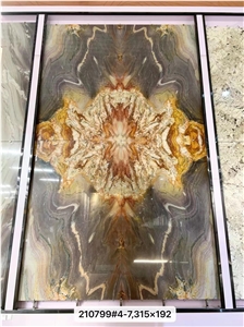Macaubas Illusion Quartzite Fire Phoenix Big Slab Wall Tile