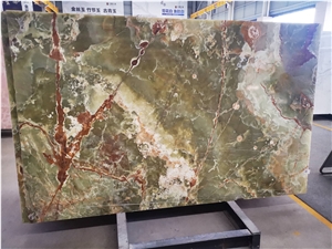 Antique Green Onyx Slabs For Kitchen Countertops