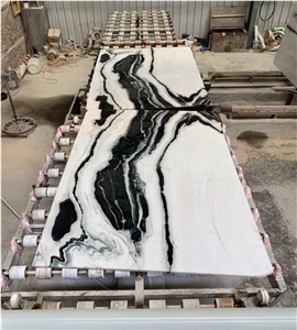 China Panda White Marble Slabs For Kitchen Wall