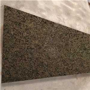 Chinese Gold Diamonds Brown Glossy Granite Slabs And Tiles