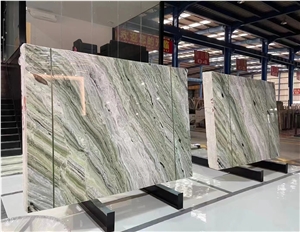 GOLDTOP OEM/ODM Ice Green Marble Polished Tiles