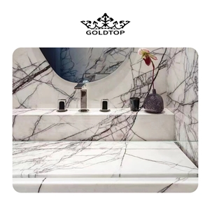 GOLDTOP OEM/ODM Milas White Marble Bathroom Design