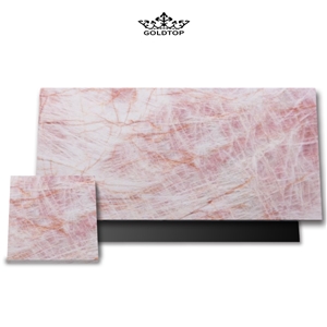 GOLDTOP OEM/ODM Pink Quartzite Polished Slabs