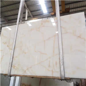 Modern Style White Onyx Slabs For Wall Cladding Project