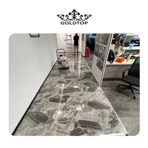 Polished Serbia Grey Nice Marble Tiles  For Office Floor