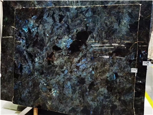 Shiny Particles Natural Blue Labradorite Granite Slab