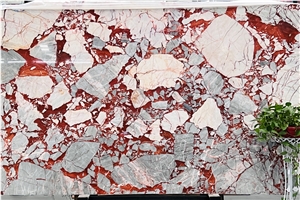Italy Breccia Montecitorio Rossa Marble Slab