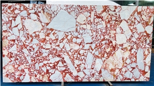 Italy Breccia Skiros Rossa Marble Slabs