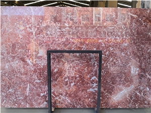 Polished Cheap Red Rose Marble Slab