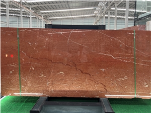 Polished Rosso Alicante Marble Slab