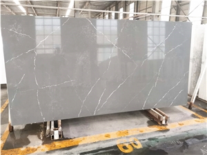 Artificial Calacatta Grey Quartz Stone Slab China
