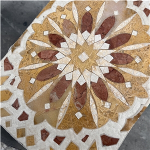 Natural Stone Waterjet Marble Mosaic Pattern