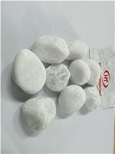Tumbled White Pebble Stone Made From Marble